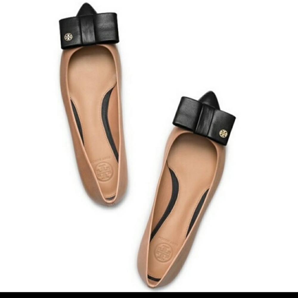 Tory Burch Aimee Bow Pointed Toe Flats Size 7